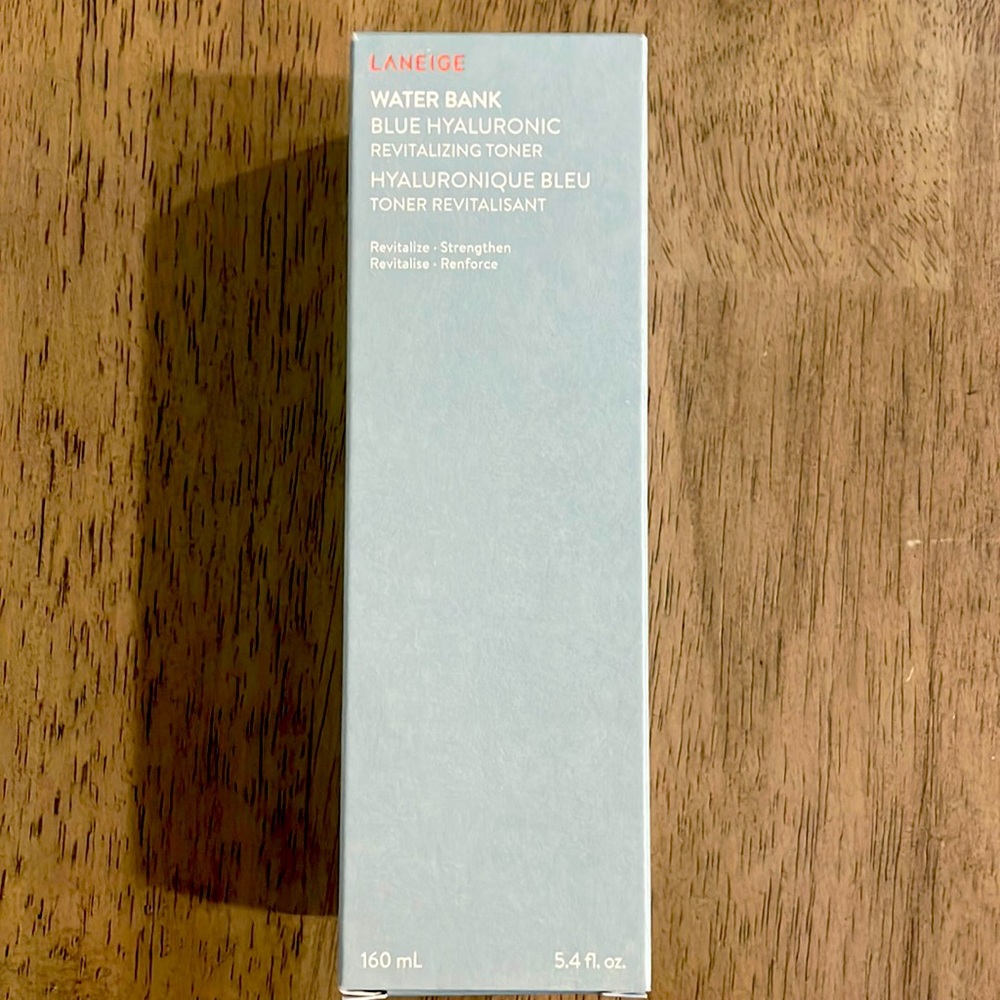 New in box Laneige Water Bank Blue Hyaluronic Revitalizing Toner
